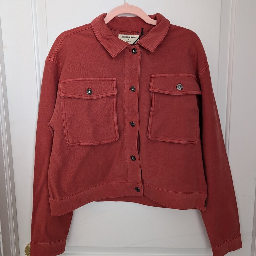 Normal Brand Tailored Terry Trucker Jacket Color Spice Size Medium